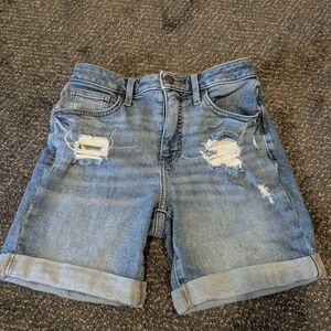 Simply Vera Wang Distressed Denim Shorts